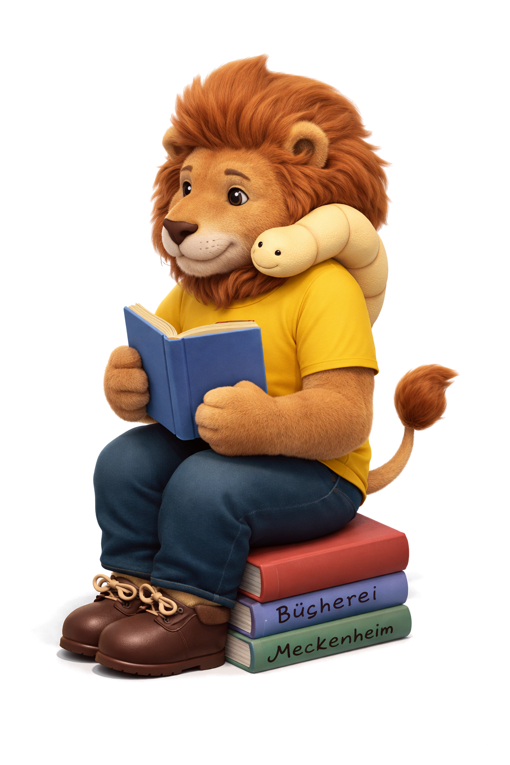 Büchereilogo - lesender Macko